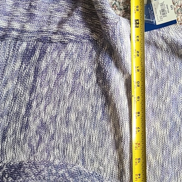 ARIZONA JEAN CO WOMEN'S JUNIORS PLUS SIZE PURPLE/WHITE BUTTON CARDIGAN SIZE XXL - Picture 10 of 16